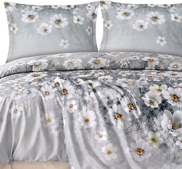 SATÉNOVÉ POVLEČENÍ LUXURY SOLARA 160X200 CM, 2KS 70X80 CM KVĚTY