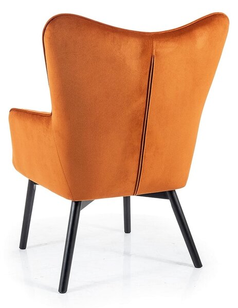 Křeslo Camden Velvet, oranžová