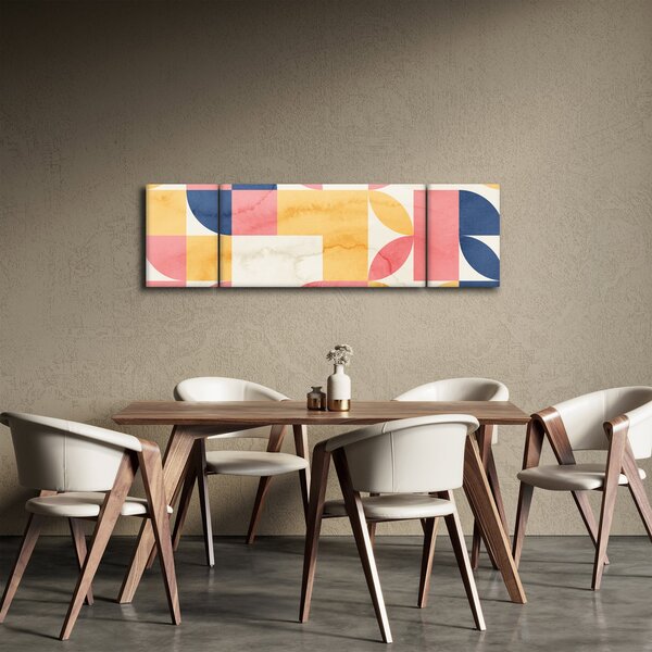 Obraz - Abstrakce s retro vzory (170x50 cm)