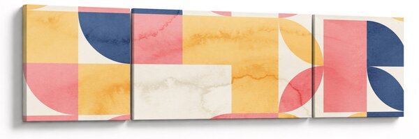 Obraz - Abstrakce s retro vzory (170x50 cm)