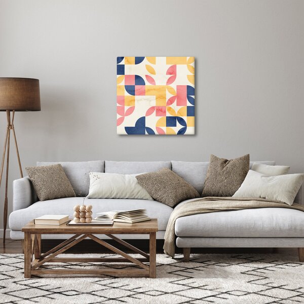 Obraz - Abstrakce s retro vzory (30x30 cm)