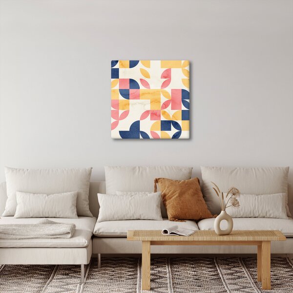 Obraz - Abstrakce s retro vzory (30x30 cm)