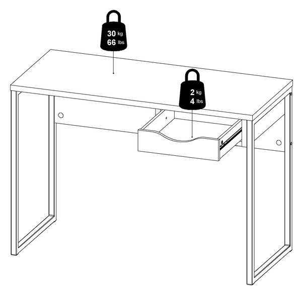 Psací stůl Function Plus 70513 bílý - Tvilum