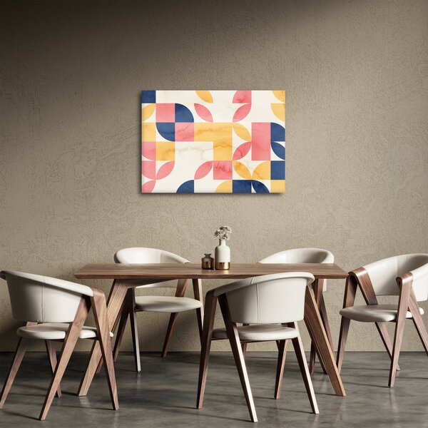 Obraz - Abstrakce s retro vzory (70x50 cm)