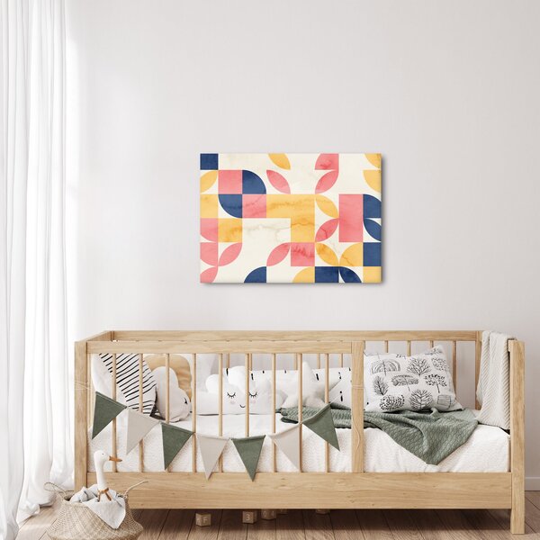 Obraz - Abstrakce s retro vzory (70x50 cm)
