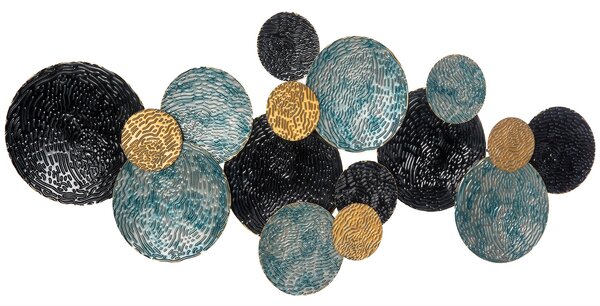 HOMCOM 3D Kovová nástěnná dekorace Umělecký ornament 121 x 53 cm | Aosom