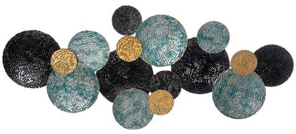 HOMCOM 3D Kovová nástěnná dekorace Umělecký ornament 121 x 53 cm | Aosom