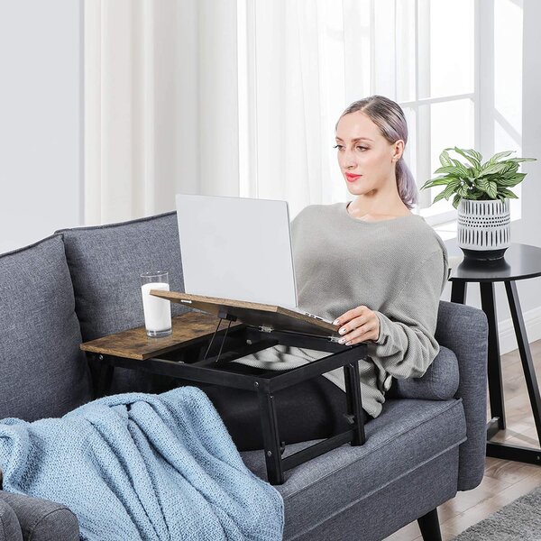 Stůl na laptop, snídaňový tác, rustikální hnědý