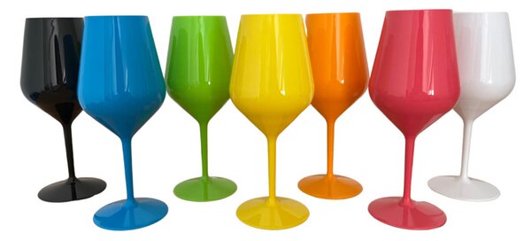 Nerozbitná sklenice na víno 470 ml oranž 6pack