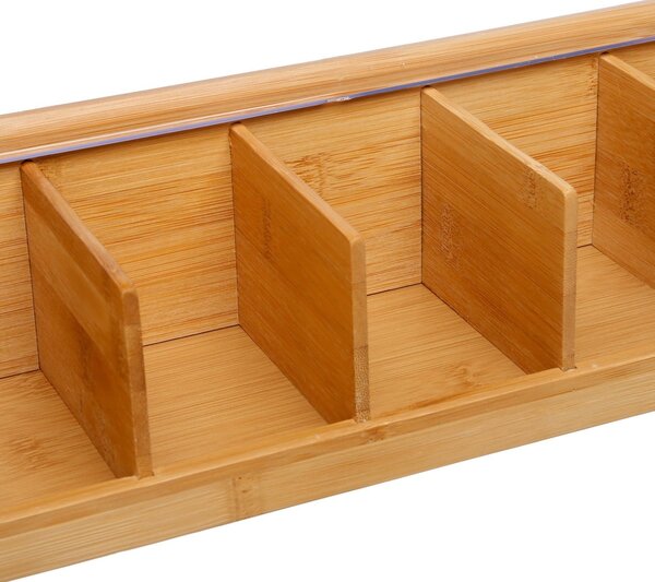 Dřevěný organizér na čaj Modern, 36x11x9, 5 cm