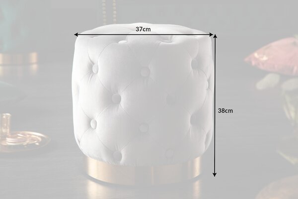 Designová taburetka Rococo 37 cm šedá