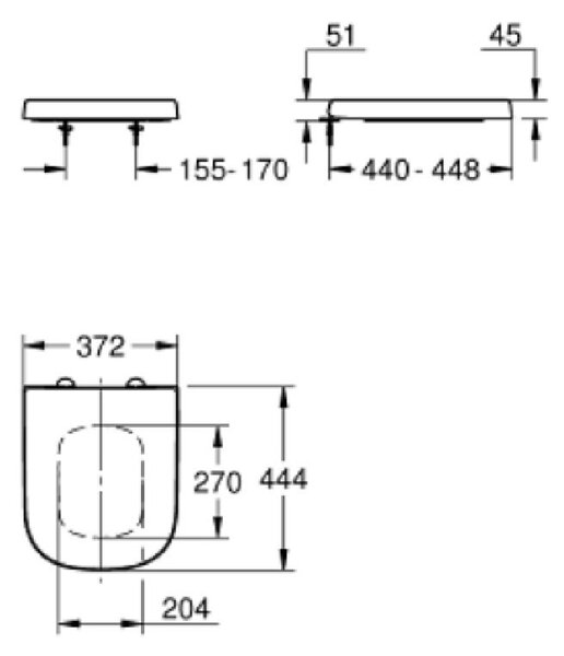 Grohe Euro Ceramic záchodové prkénko s pomalým sklápěním bílá 39330002