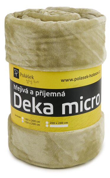 Vlnka Mikroplyšová deka zelená velikost lůžkovin 150x200