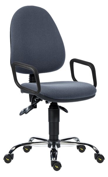Pracovní židle Panther Antistatic s područkami, šedá