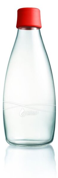 Červená skleněná lahev ReTap, 800 ml
