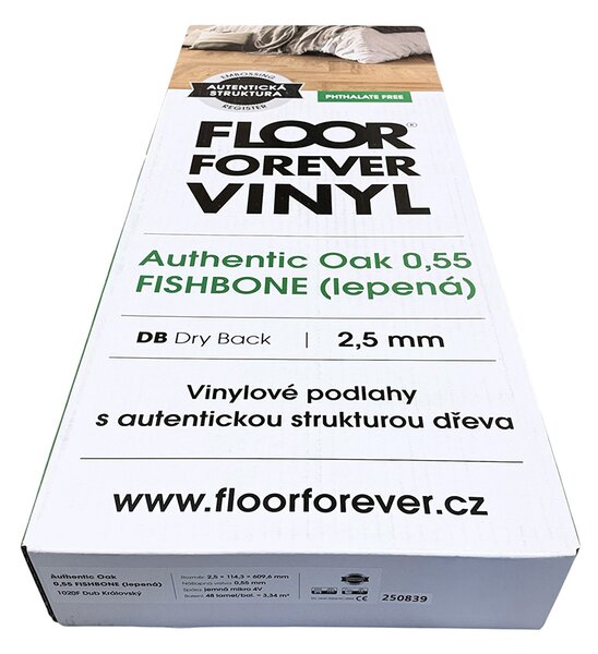 Floor Forever Authentic Oak Click Rigid Herringbone Dub Knížecí 2030F 1,07 m2