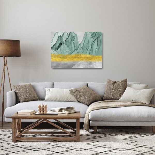Skleněný obraz - Smaragdové hory N⁰1 (70x50 cm)