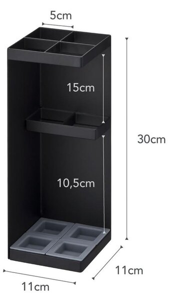 Černý stojan na deštníky YAMAZAKI Smart
