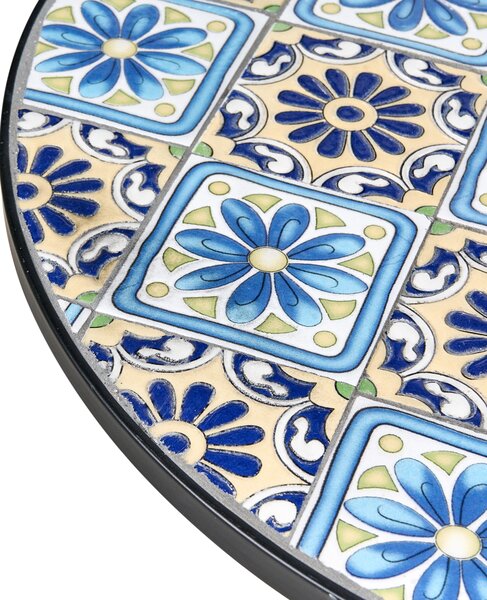 Bistro stolek AGGIUS 60 cm 60 cm Kov Modrá