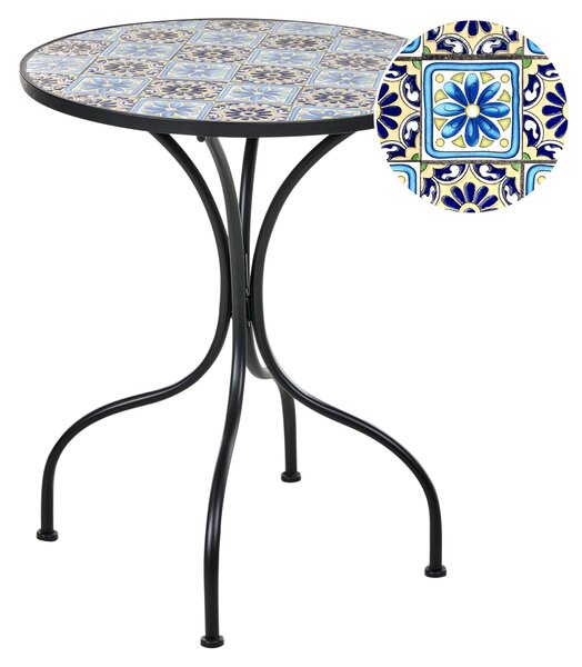 Bistro stolek AGGIUS 60 cm 60 cm Kov Modrá