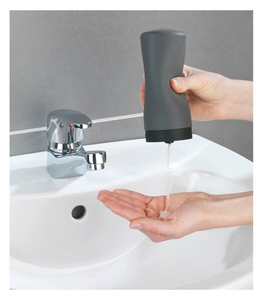 Šedý dávkovač na mycí prostředek Wenko Squeeze, 250 ml