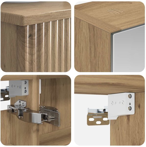 Sada koupelnových skříněk 4 ks Dub artisan Kompozitní dřevo 3407366
