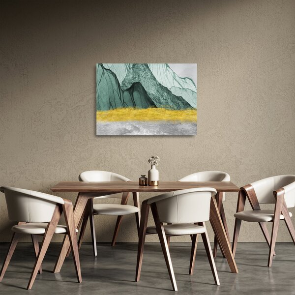 Skleněný obraz - Smaragdové hory N⁰2 (70x50 cm)