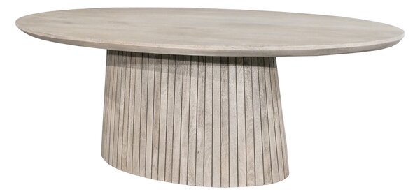 Oválný jídelní stůl ART DECO 220 CM kouřově šedý masiv mango Nábytek | Jídelní prostory | Jídelní stoly | Kulaté