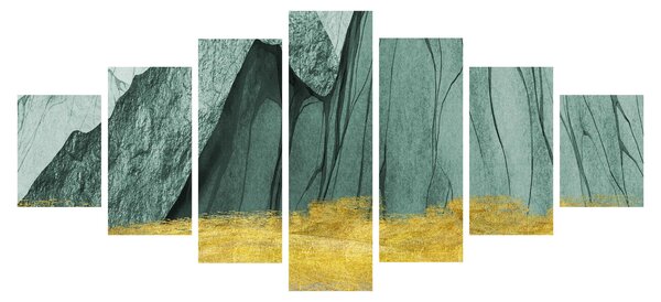 Obraz - Smaragdové hory N⁰3 (210x100 cm)