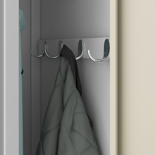 Zaměstnanecká skříňka čtyřkomorová šedá/dub sonoma, 800x1800x500 mm: KACPER Eco Design