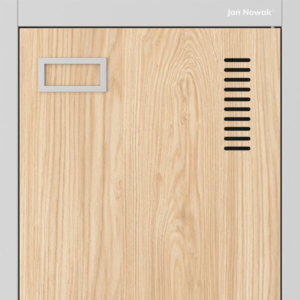 Zaměstnanecká skříňka čtyřkomorová šedá/dub sonoma, 800x1800x500 mm: KACPER Eco Design