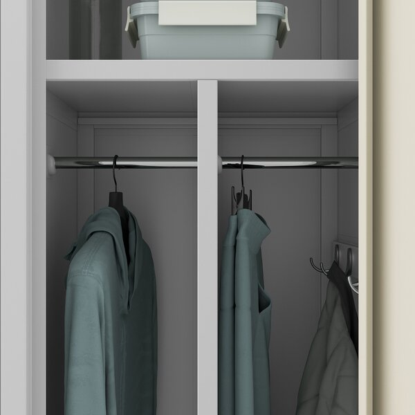 Zaměstnanecká skříňka čtyřkomorová šedá/dub sonoma, 800x1800x500 mm: KACPER Eco Design