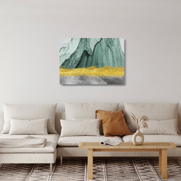 Skleněný obraz - Smaragdové hory N⁰3 (70x50 cm)