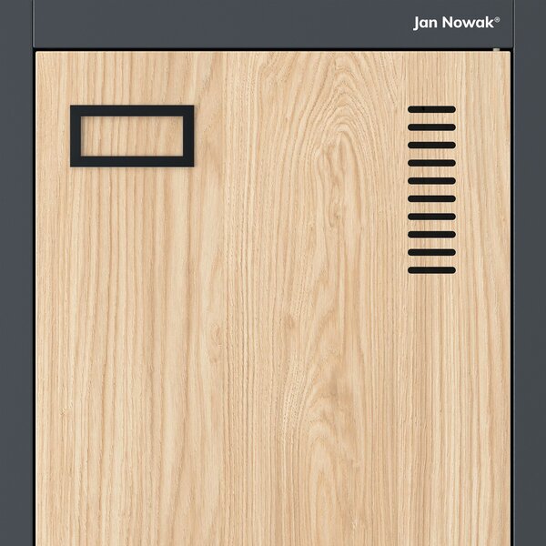 Zaměstnanecká skříňka čtyřkomorová antracitová/dub sonoma, 800x1800x500 mm: KACPER Eco Design