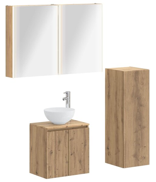 Sada koupelnového nábytku 4 ks Dub artisan 3407430