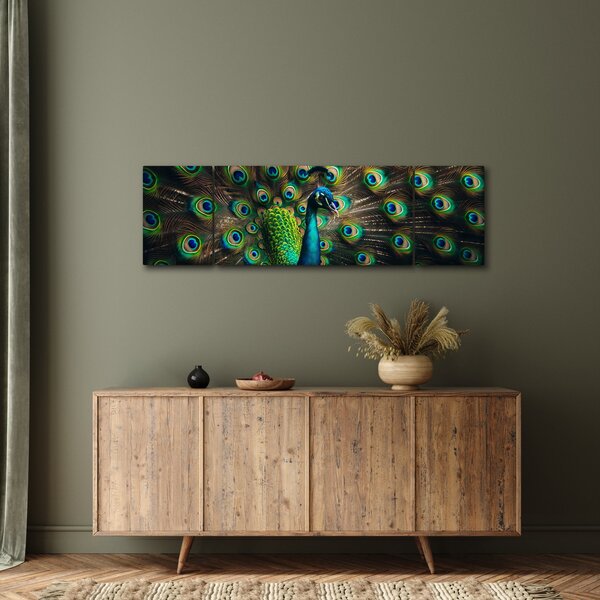 Obraz - Páv (170x50 cm)