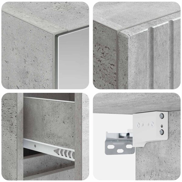 Sada koupelnového nábytku 4 ks Betonově šedá 3407466