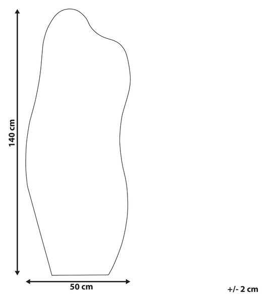 Zrcadlo ESTANG 50 cm 140 cm Stříbrná