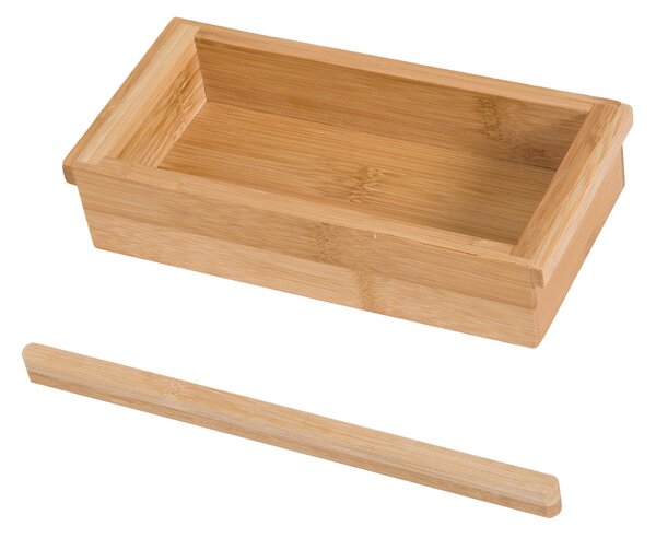 HOMCOM Polička na vanu, Vana, Dřevěný tray, Úložný systém, Bambus, Přírodní, (70-105) x 21,8 x 5 cm | Aosom