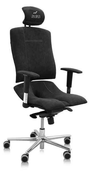 Zdravotní židle Alcantara, šedá