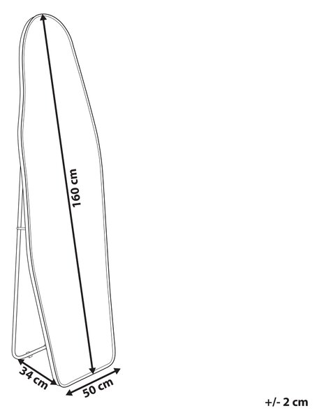Stojací zrcadlo LARCHE 160 cm Kov Zlatá