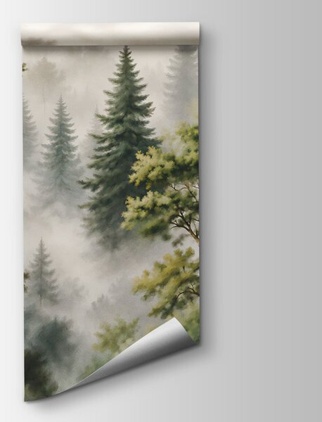 Fototapeta Zamlžený les se stromy, Přírodní fototapety, Populární fototapety, t00854 - Tapeko.co.cz