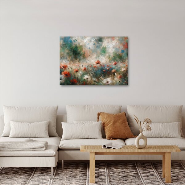 Obraz - Abstrakce pole s vlčími máky (70x50 cm)