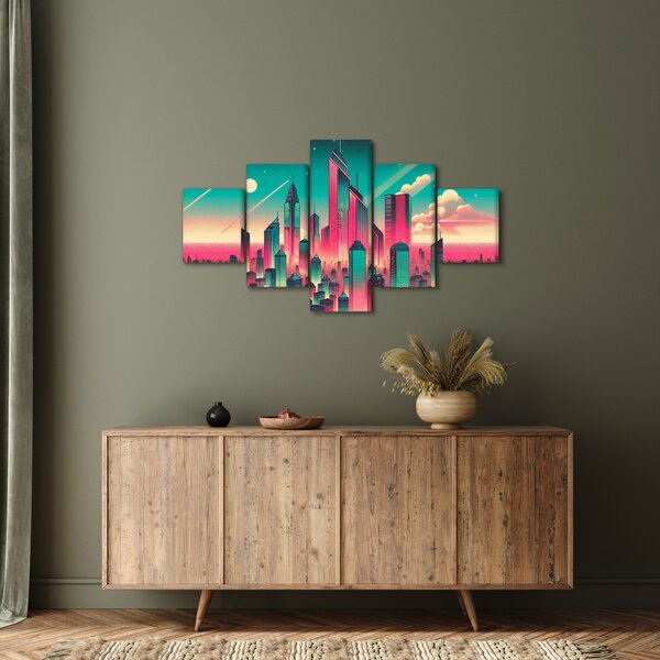 Obraz - Velkoměsto v pop-art stylu (125x70 cm)