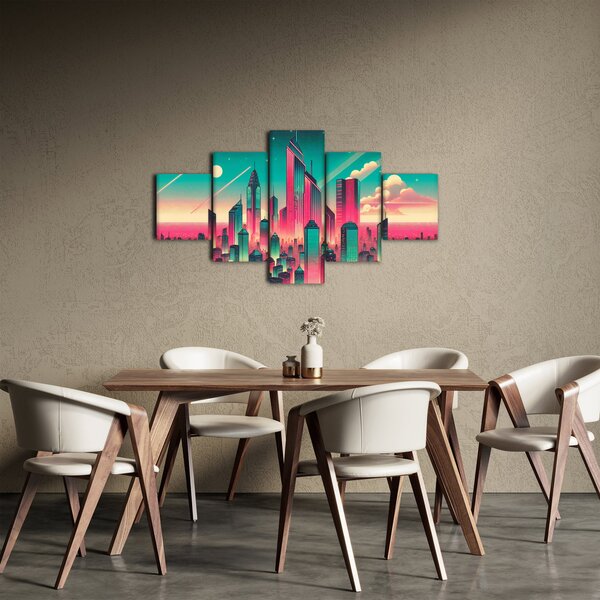 Obraz - Velkoměsto v pop-art stylu (125x70 cm)