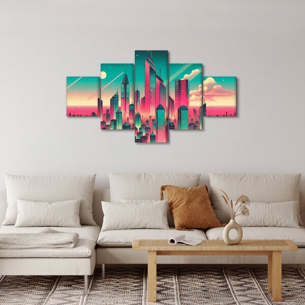Obraz - Velkoměsto v pop-art stylu (125x70 cm)