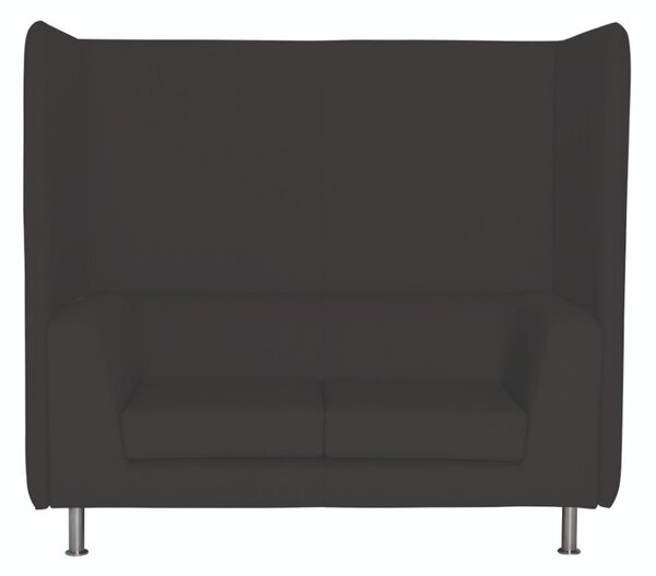 Pohovka Notre Dame Lounge 102, dvojsedák, černá / stříbrná