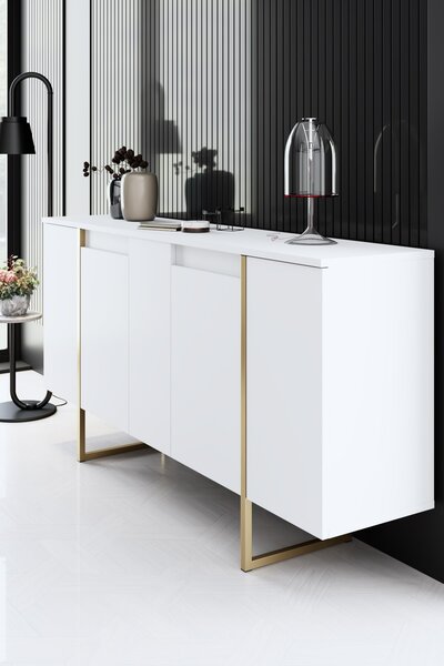 ASIR Skříňka LUXE bílá a zlatá