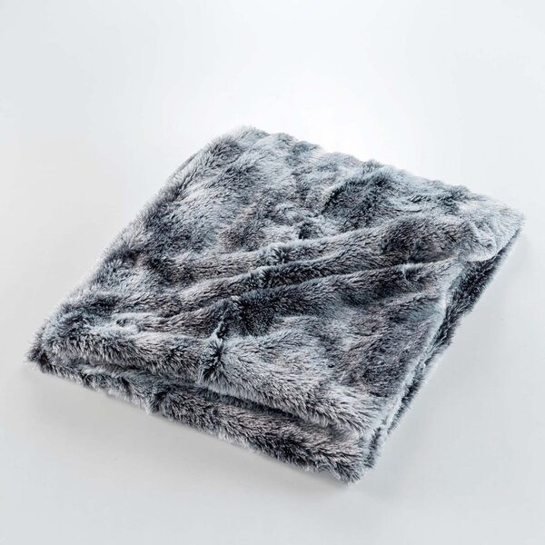 Šedá deka z umělé kožešiny 180x220 cm Antartic – douceur d'intérieur