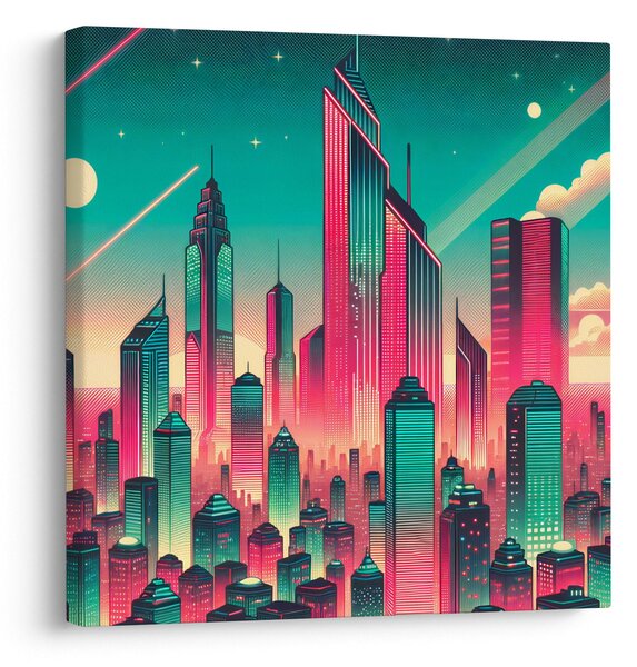 Obraz - Velkoměsto v pop-art stylu (30x30 cm)